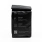 Back of coffee bag with coffee preparation instructions. "Caffeine 404, decaf" from Dev Coffee Co.